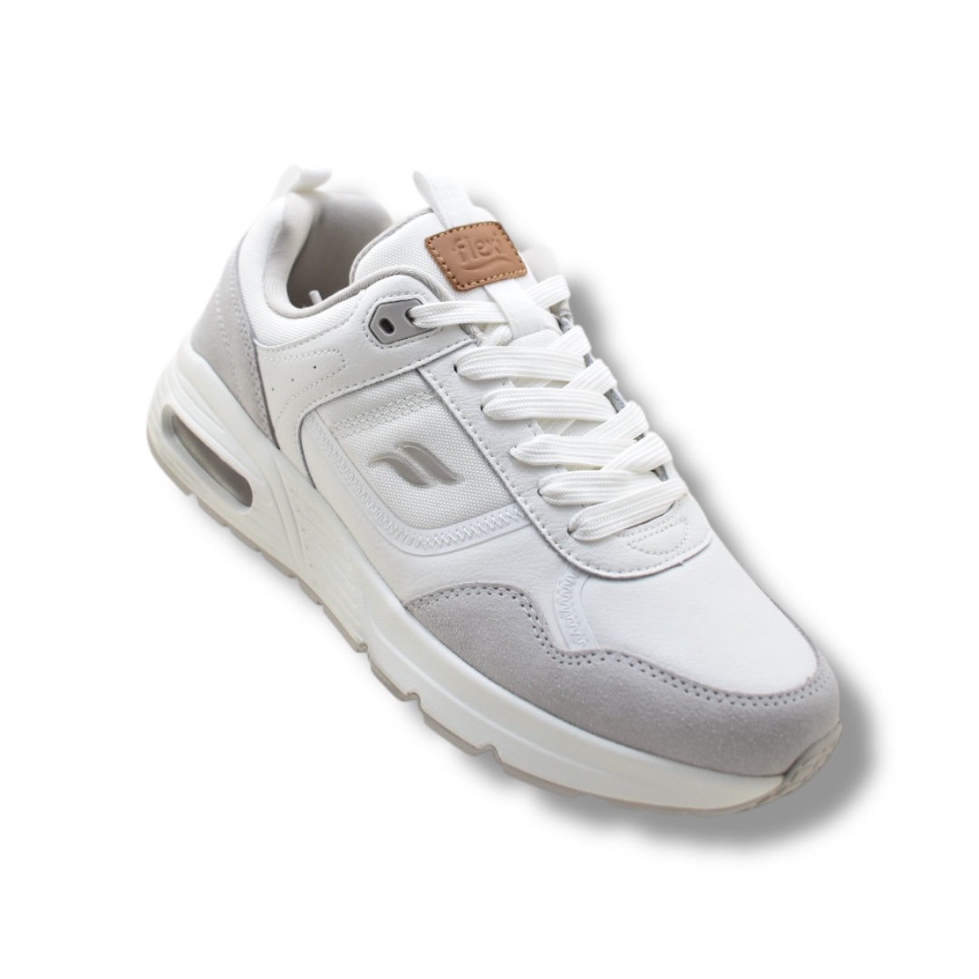 TENIS FLEXI 422401, BLANCO, NEGRO Y AZUL